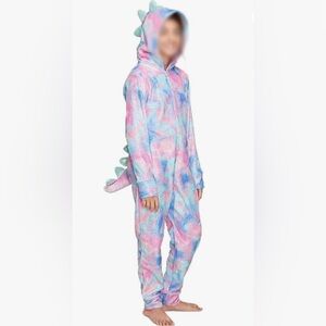 Justice Girls size 12  One Piece Pajamas Union Suit Dragon